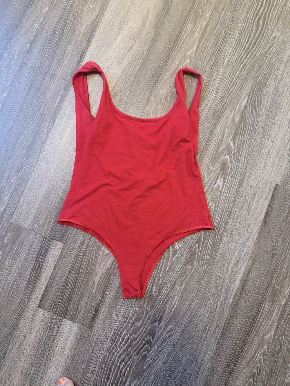 Mango Red Scoop-Neck Bodysuit